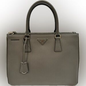PRADA Saffiano Galleria Lux Double Zip Medium Leather Tote